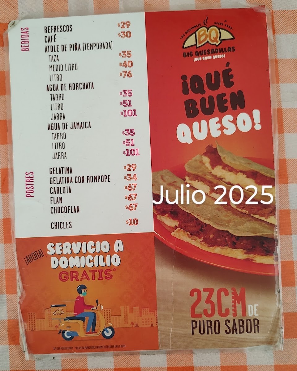 Big Quesadillas Menu - Image 2